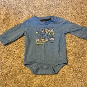 Carhartt Blue Infant Onesie with Fish Design